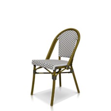 Dining Side Chair - Gray and White